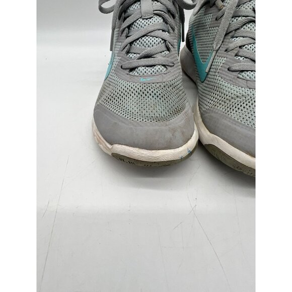 Nike Womens Flex Experience RN 4 Running Shoes Size 8.5 Gray Teal Mesh Lace Up - Picture 3 of 11